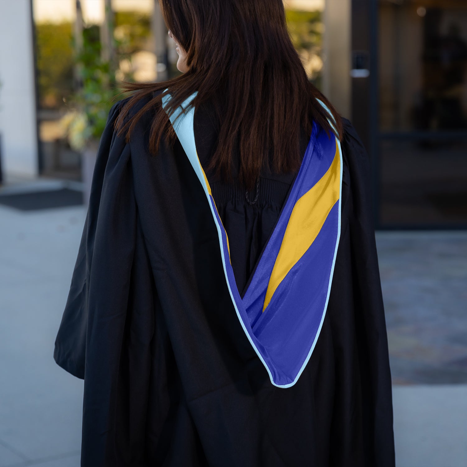 Masters Hood For Education, Counseling & Guidance, Arts in Education - Light Blue/Royal Blue/Gold by Wholesale Grad Supply