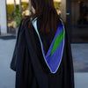 Masters Hood For Education, Counseling & Guidance, Arts in Education - Light Blue/Royal Blue/Green by Wholesale Grad Supply