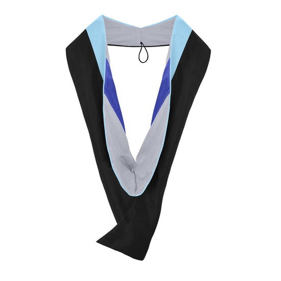 Masters Hood For Education, Counseling & Guidance, Arts in Education - Light Blue/Silver/Royal Blue by Wholesale Grad Supply