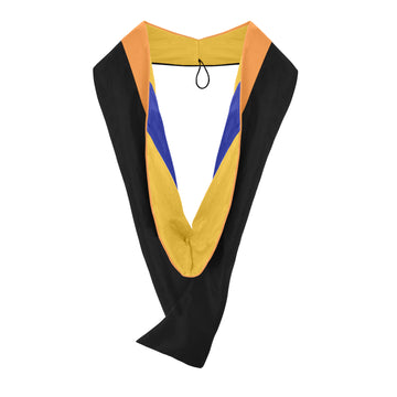 Masters Hood For Engineering, Civil Engineering - Orange/Gold/Royal Blue by Wholesale Grad Supply