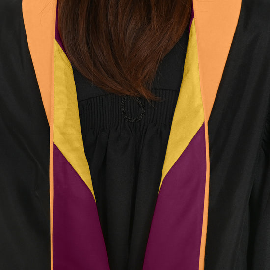 Masters Hood For Engineering, Civil Engineering - Orange/Maroon/Gold by Wholesale Grad Supply