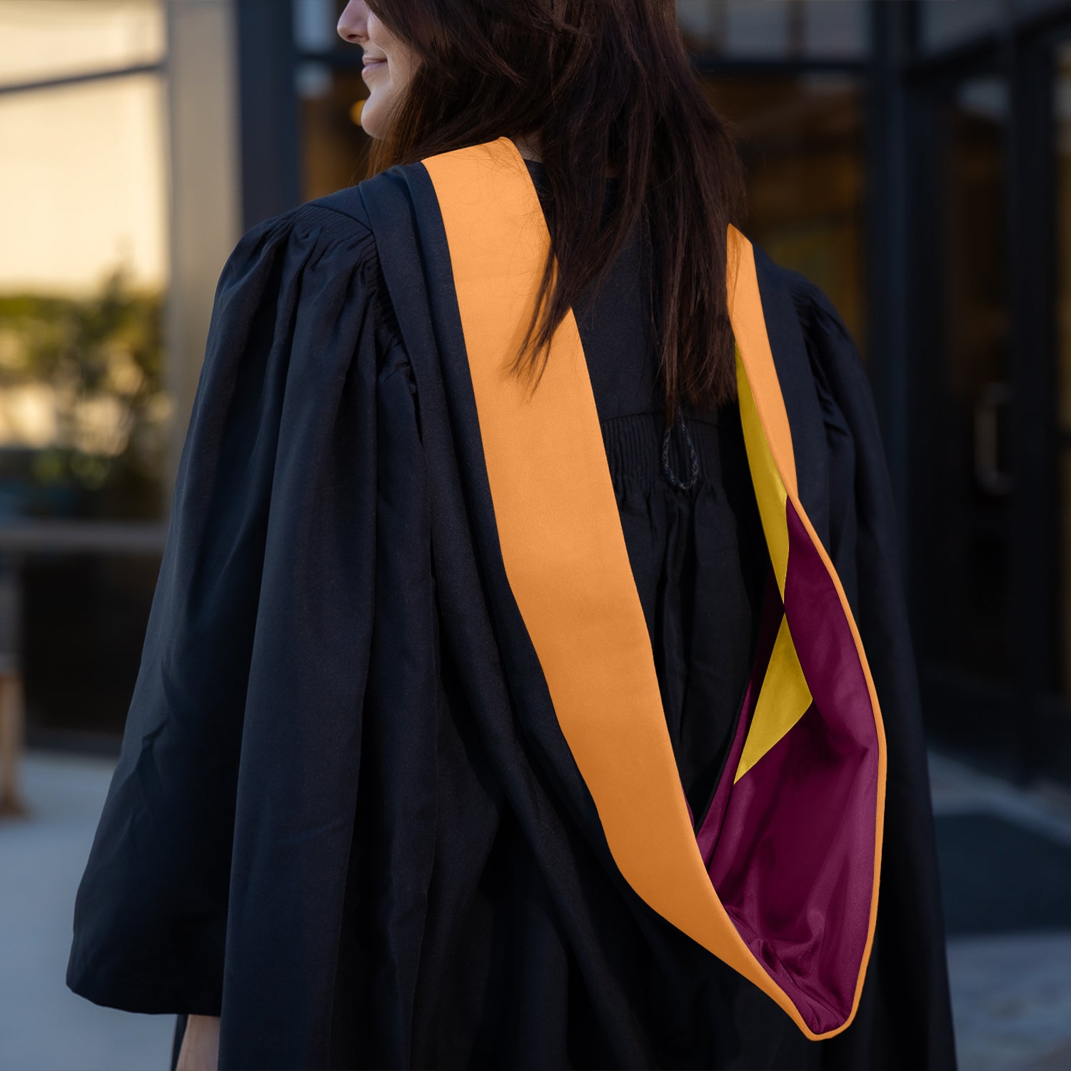 Masters Hood For Engineering, Civil Engineering - Orange/Maroon/Gold by Wholesale Grad Supply