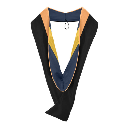 Masters Hood For Nursing - Apricot/Navy Blue/Gold by Wholesale Grad Supply