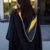 Masters Hood For Nursing - Apricot/Navy Blue/Gold by Wholesale Grad Supply