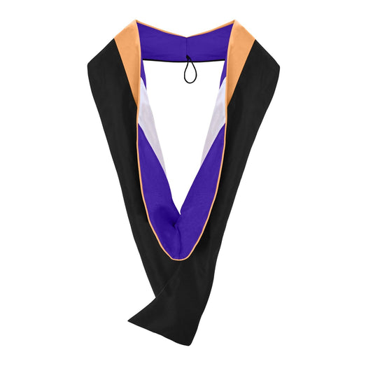 Masters Hood For Nursing - Apricot/Purple/White by Wholesale Grad Supply