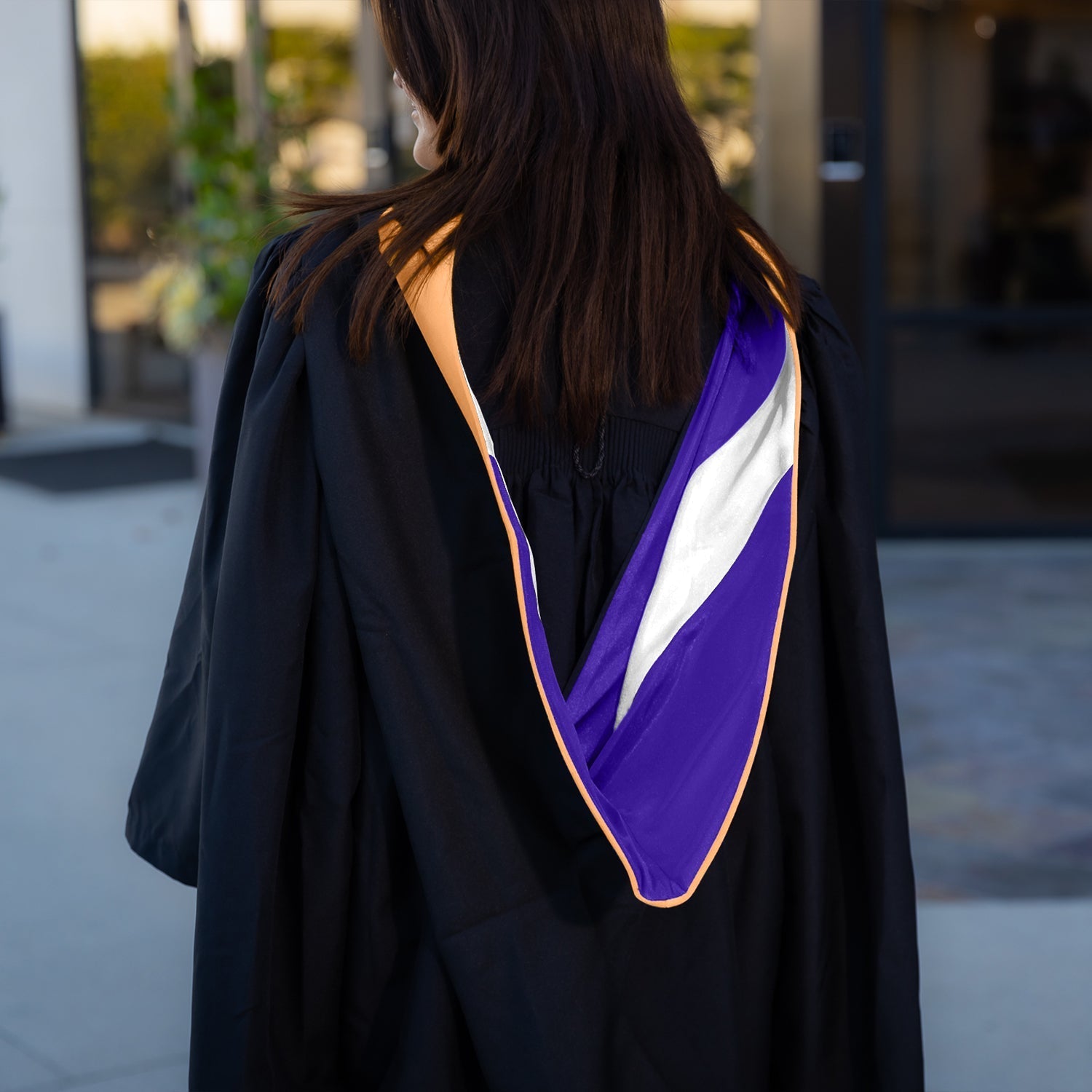 Masters Hood For Nursing - Apricot/Purple/White by Wholesale Grad Supply