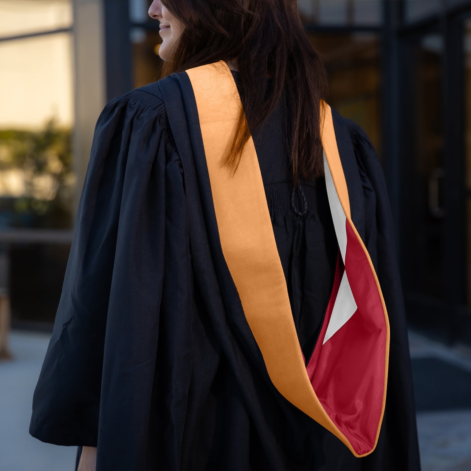 Masters Hood For Nursing - Apricot/Red/White by Wholesale Grad Supply