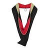 Masters Hood For Physical Education, Physical Science, Hygiene, Health & Rehab. - Sage/Red/Black by Wholesale Grad Supply