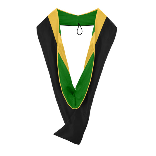 Masters Hood For Science, Mathematics, Political Science - Gold/Green/Gold by Wholesale Grad Supply