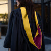 Masters Hood For Science, Mathematics, Political Science - Gold/Maroon/Gold by Wholesale Grad Supply