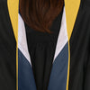 Masters Hood For Science, Mathematics, Political Science - Gold/Navy Blue/White by Wholesale Grad Supply