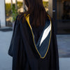 Masters Hood For Science, Mathematics, Political Science - Gold/Navy Blue/White by Wholesale Grad Supply