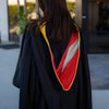 Masters Hood For Science, Mathematics, Political Science - Gold/Red/Gray by Wholesale Grad Supply