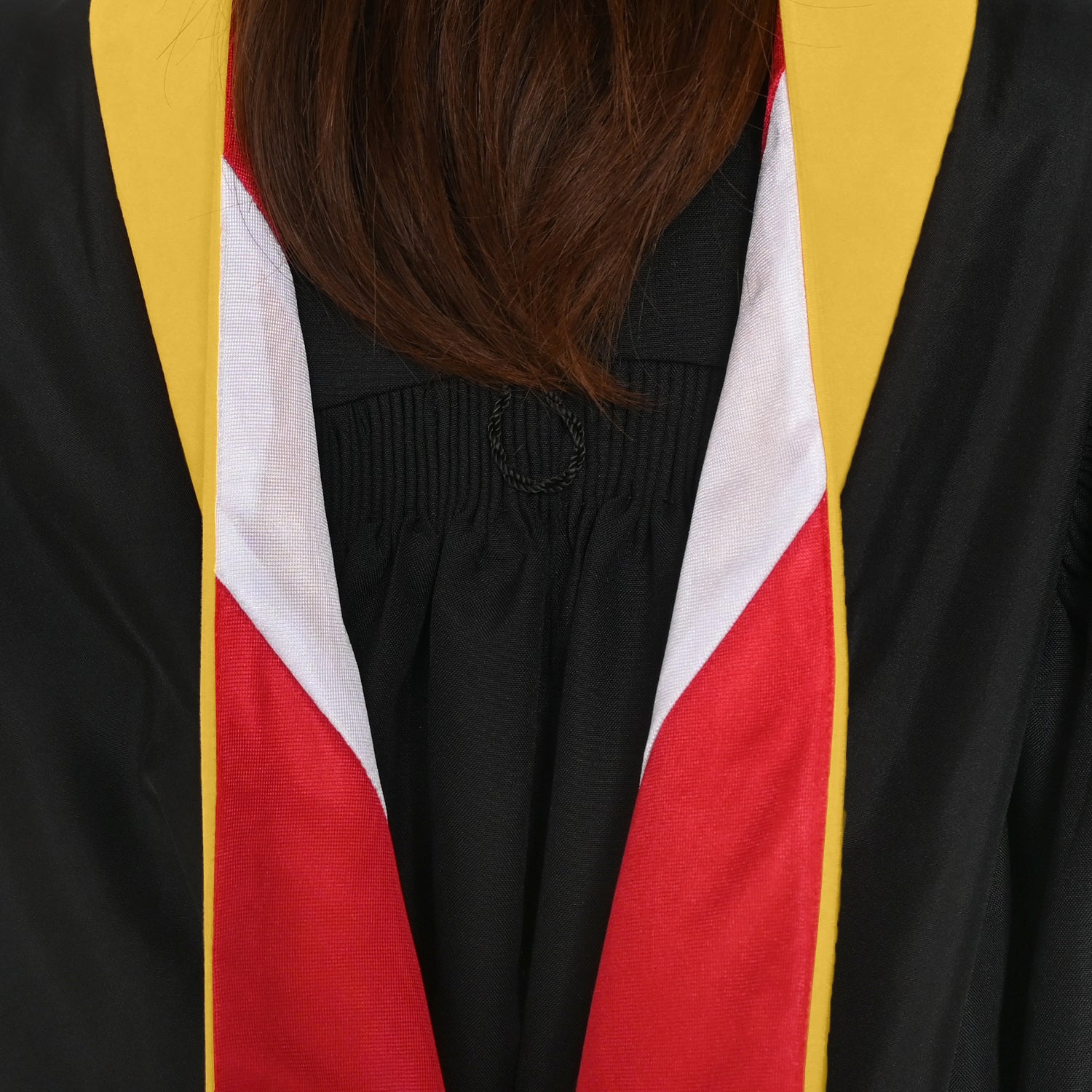Masters Hood For Science, Mathematics, Political Science - Gold/Red/White by Wholesale Grad Supply