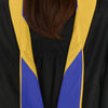 Masters Hood For Science, Mathematics, Political Science - Gold/Royal Blue/Gold by Wholesale Grad Supply