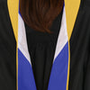 Masters Hood For Science, Mathematics, Political Science - Gold/Royal Blue/White by Wholesale Grad Supply