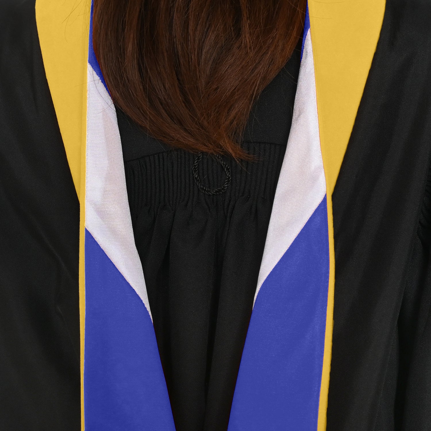 Masters Hood For Science, Mathematics, Political Science - Gold/Royal Blue/White by Wholesale Grad Supply