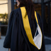 Masters Hood For Science, Mathematics, Political Science - Gold/Silver/Navy Blue by Wholesale Grad Supply