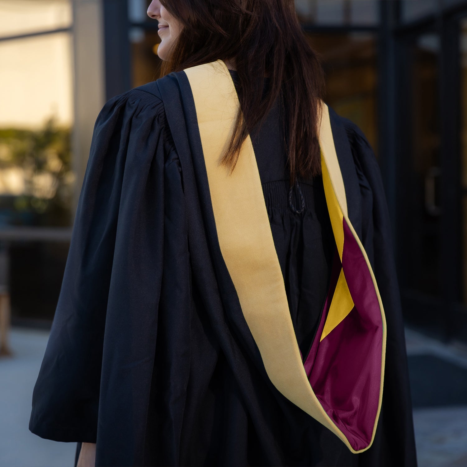 Masters Hood For Social Work, Social Science, Social Service - Citron/Maroon/Gold by Wholesale Grad Supply