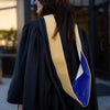 Masters Hood For Social Work, Social Science, Social Service - Citron/Royal Blue/White by Wholesale Grad Supply