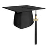 Matte Black Graduation Cap & Tassel by Wholesale Grad Supply