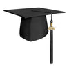 Matte Black Graduation Cap & Tassel by Wholesale Grad Supply