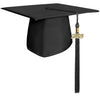 Matte Black Graduation Cap & Tassel by Wholesale Grad Supply