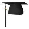Matte Black Graduation Cap & Tassel by Wholesale Grad Supply