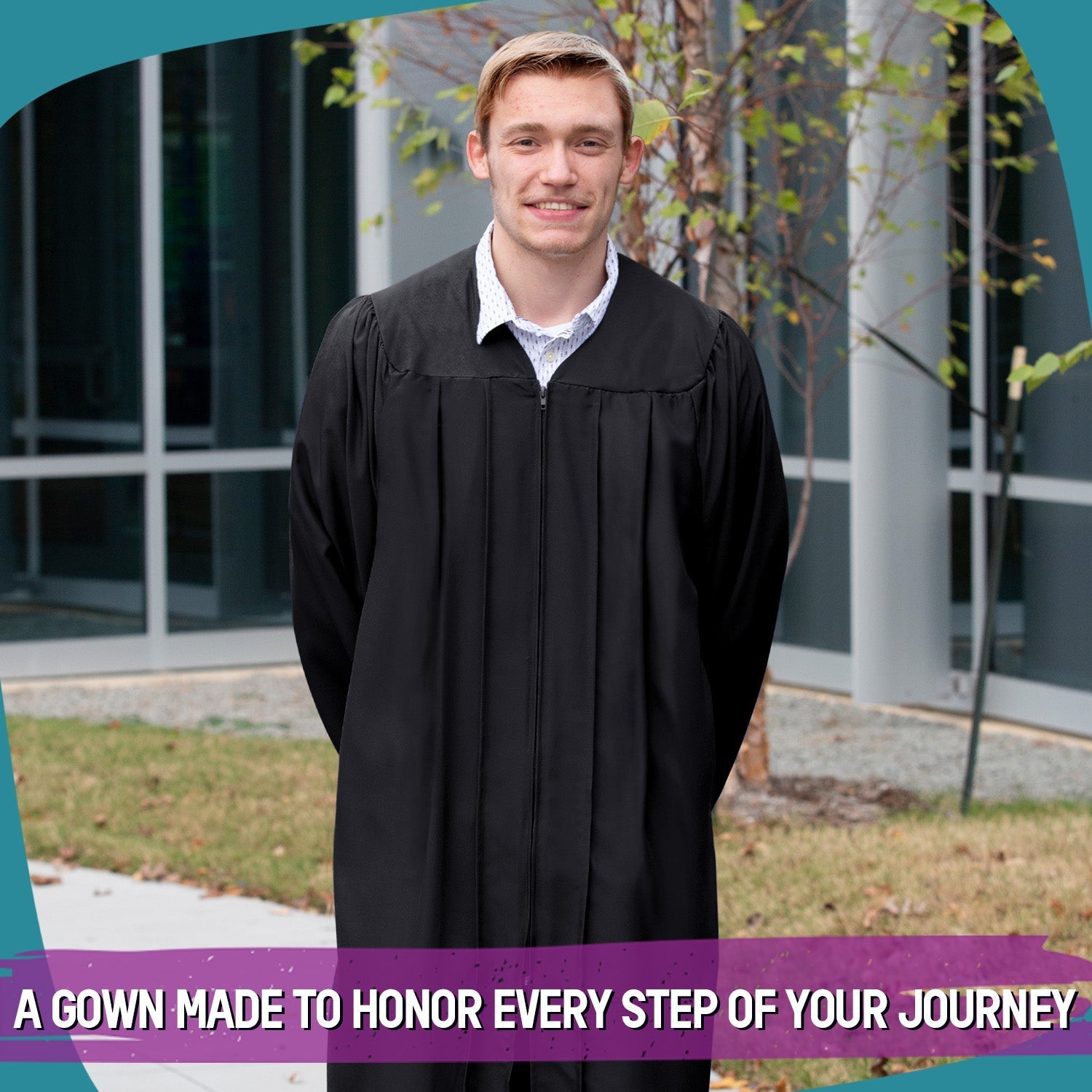 Matte Black Graduation Gown by Wholesale Grad Supply