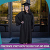 Matte Black Graduation Gown & Cap by Wholesale Grad Supply