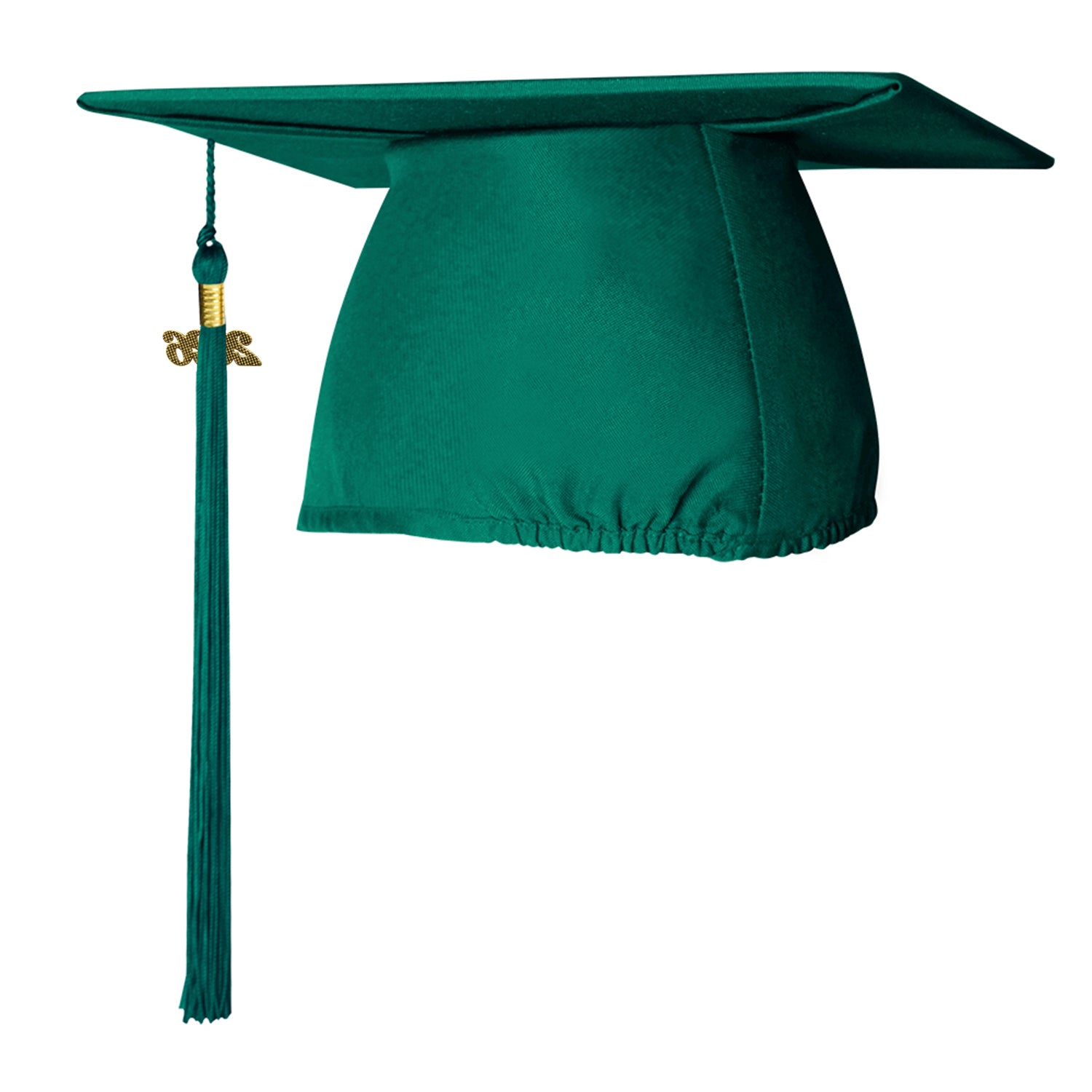 Matte Emerald Green Graduation Cap & Tassel by Wholesale Grad Supply
