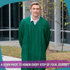 Matte Emerald Green Graduation Gown by Wholesale Grad Supply