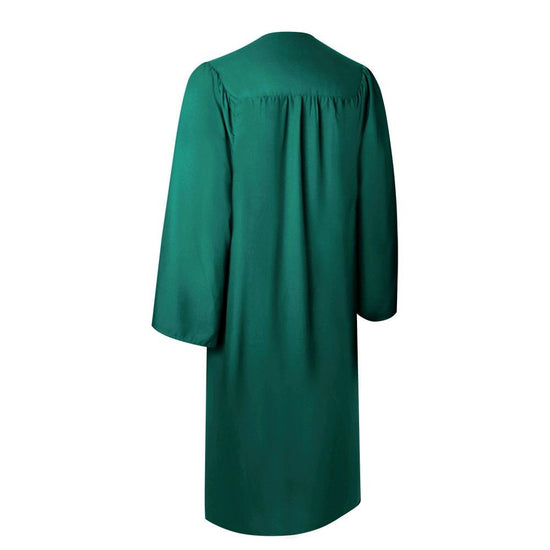 Matte Emerald Green Graduation Gown & Cap by Wholesale Grad Supply