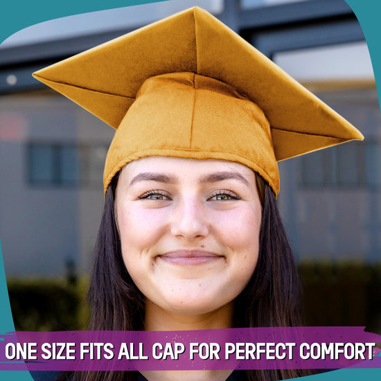 Matte Gold Graduation Gown & Cap by Wholesale Grad Supply