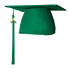 Matte Green Graduation Cap & Tassel by Wholesale Grad Supply