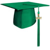 Matte Green Graduation Cap & Tassel by Wholesale Grad Supply