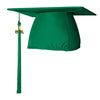 Matte Green Graduation Cap & Tassel by Wholesale Grad Supply