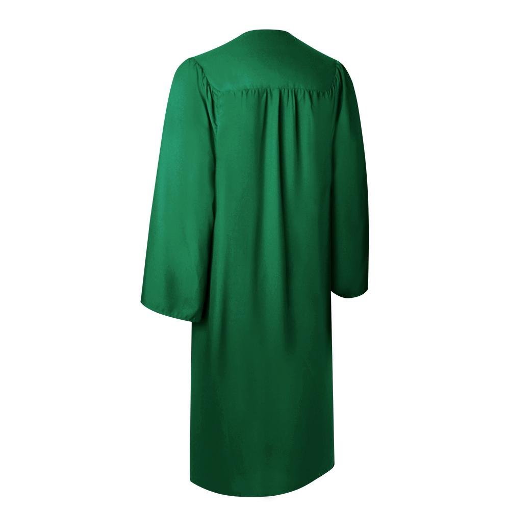 Matte Green Graduation Gown by Wholesale Grad Supply