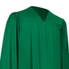 Matte Green Graduation Gown by Wholesale Grad Supply
