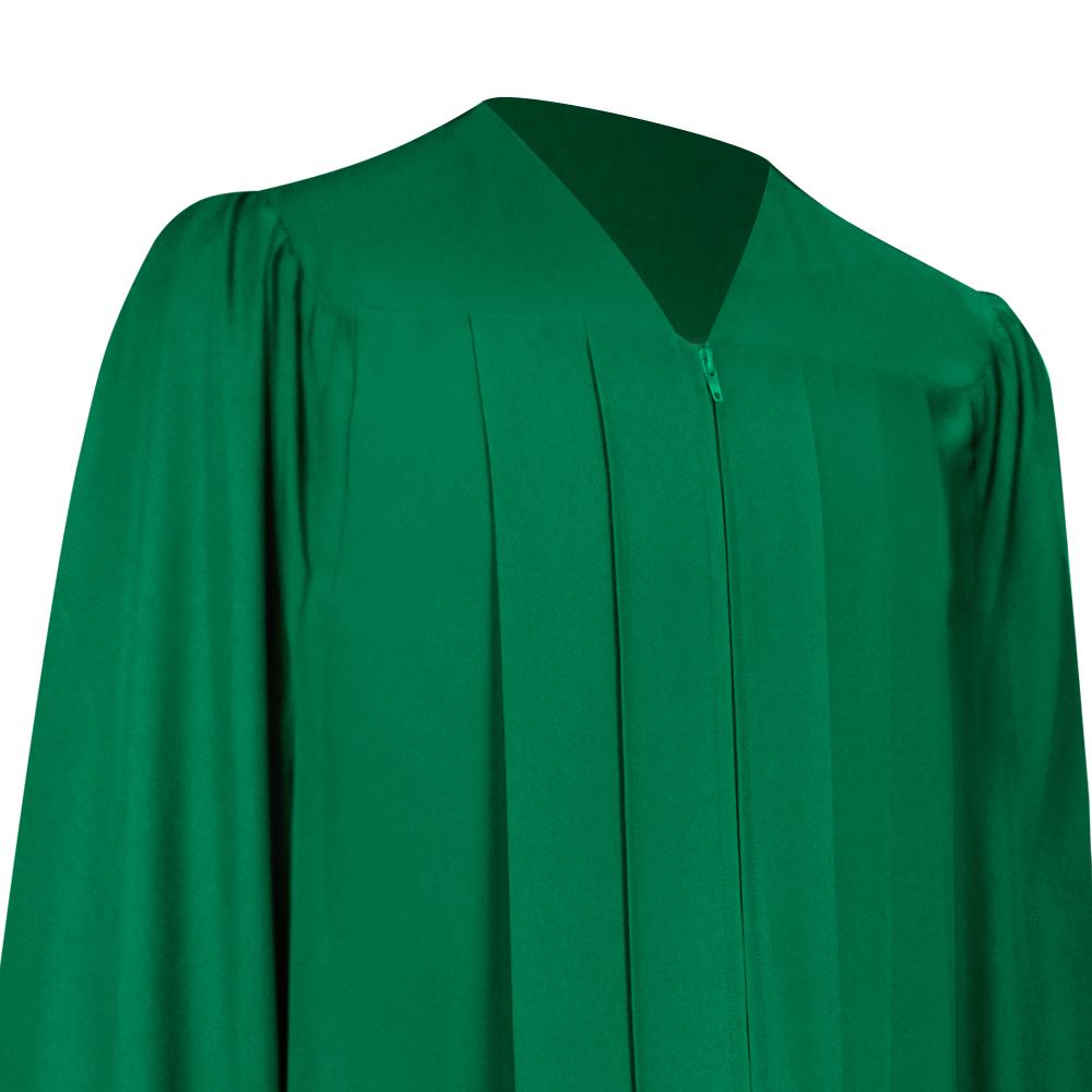 Matte Green Graduation Gown by Wholesale Grad Supply