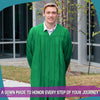Matte Green Graduation Gown by Wholesale Grad Supply