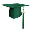 Matte Hunter Green Graduation Cap & Tassel by Wholesale Grad Supply