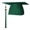 Matte Hunter Green Graduation Cap & Tassel by Wholesale Grad Supply