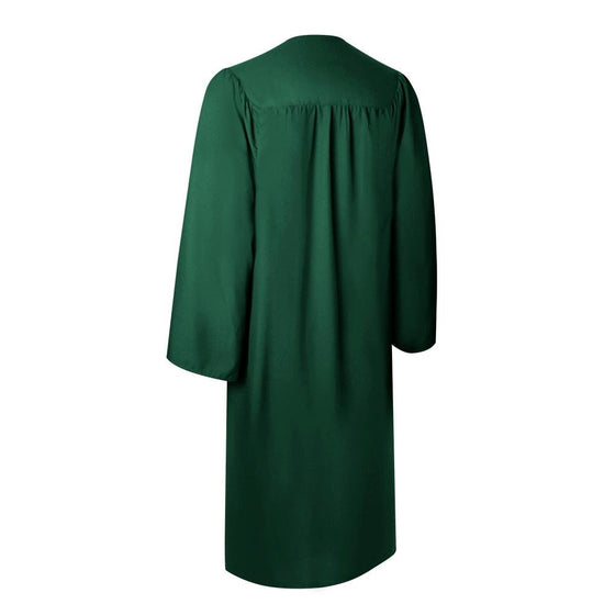 Matte Hunter Green Graduation Gown by Wholesale Grad Supply