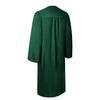 Matte Hunter Green Graduation Gown by Wholesale Grad Supply