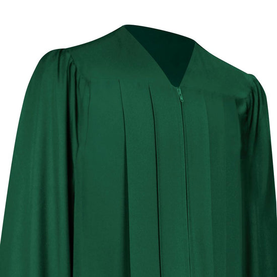 Matte Hunter Green Graduation Gown by Wholesale Grad Supply