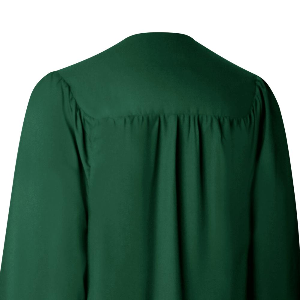 Matte Hunter Green Graduation Gown by Wholesale Grad Supply