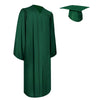 Matte Hunter Green Graduation Gown & Cap by Wholesale Grad Supply