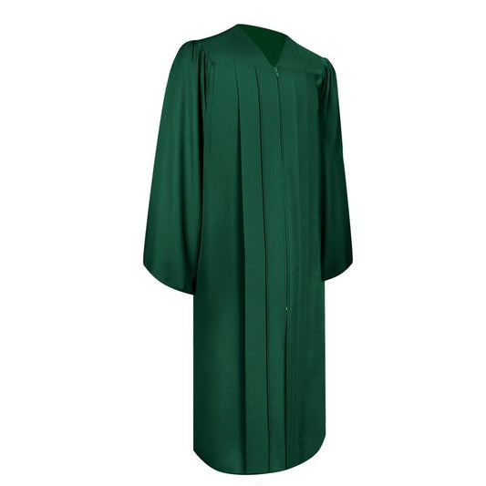 Matte Hunter Green Graduation Gown & Cap by Wholesale Grad Supply