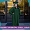 Matte Hunter Green Graduation Gown & Cap by Wholesale Grad Supply